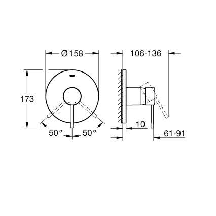 GROHE 24057GN1 - ESSENCE Brushed Gold Shower Mixer