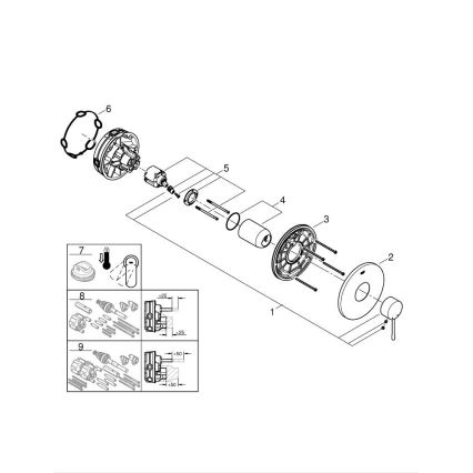 GROHE 24057GN1 - ESSENCE shower mixer in gold finish