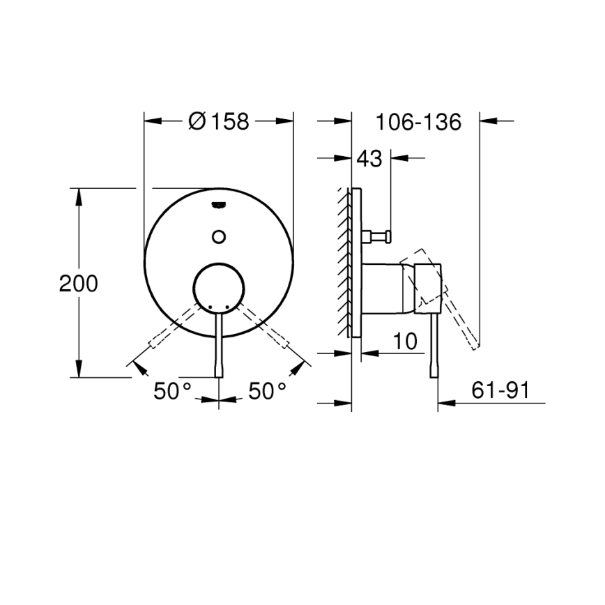 GROHE 24058AL1 - ESSENCE Graphite Faucet