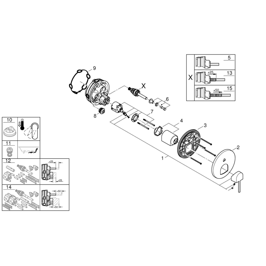 GROHE 24060003 - PLUS Faucet, Polished Chrome