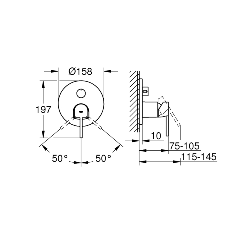 GROHE 24093003 - PLUS Faucet, Polished Chrome