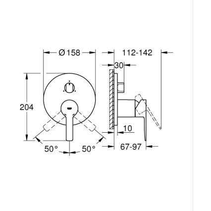 GROHE 24095001 - LINEARE Faucet, Polished Chrome