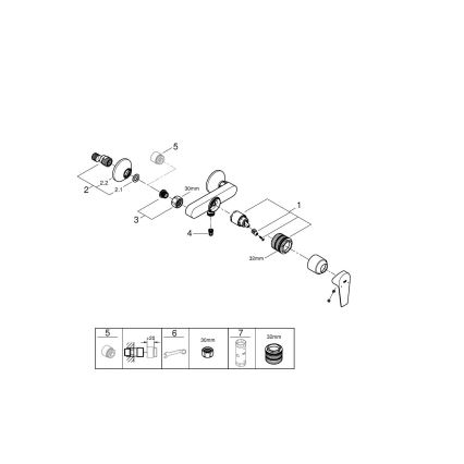 GROHE 24197001 - START EDGE DN 15 Shower Mixer, Polished Chrome