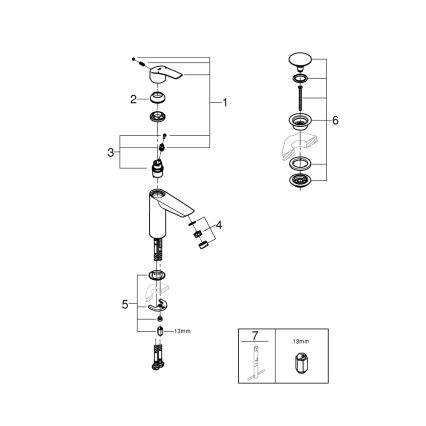 GROHE 24204002 - START Basin Mixer, Size M, Polished Chrome