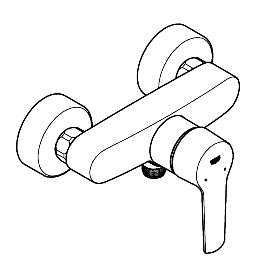 GROHE 24208002 - START wall-mounted shower mixer DN 15 polished chrome