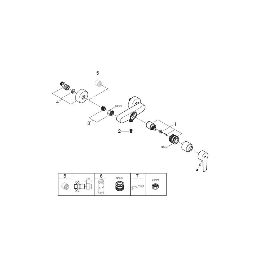 GROHE 242082432 - START Shower Mixer DN 15, Black