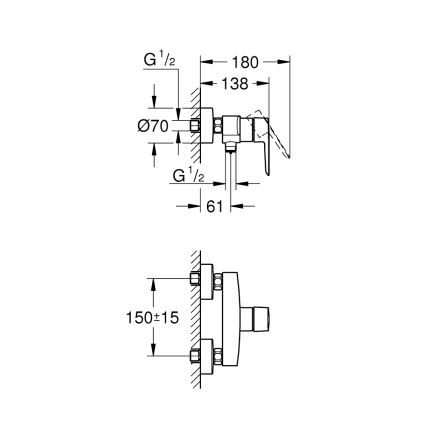 GROHE 242082432 - START Shower Mixer DN 15, Black
