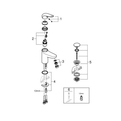 GROHE 24326001 - SWIFT Basin mixer DN 15, Size M, Polished chrome