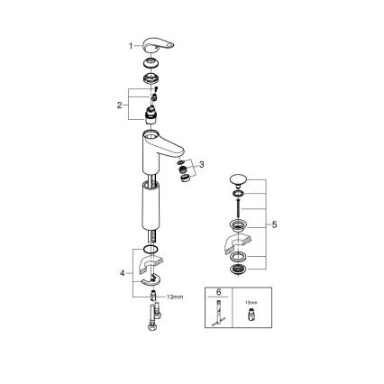 GROHE 24331001 - SWIFT Basin Mixer 319 mm, Polished Chrome