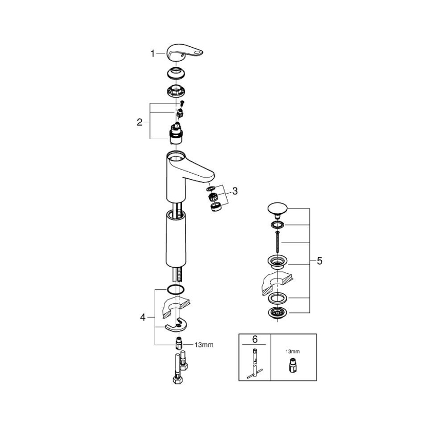 GROHE 24331001 - SWIFT Basin Mixer 319 mm, Polished Chrome