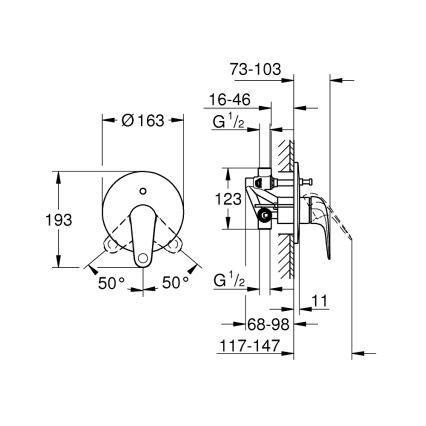 GROHE 24336001 - SWIFT DN 15 Bath Mixer, Polished Chrome