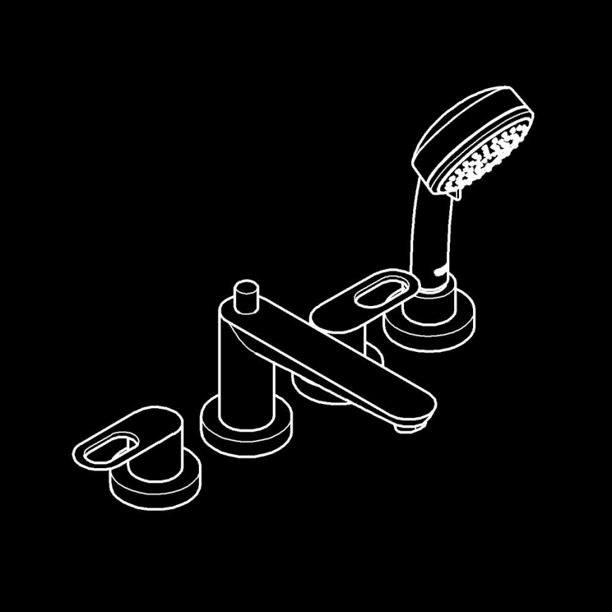 GROHE 2511900A - BAULOOP bath mixer DN 20 polished chrome