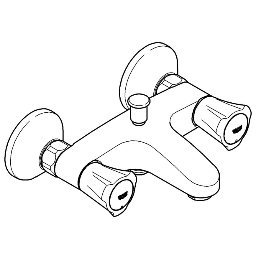 GROHE 25450001 - COSTA L Bath Mixer DN 15, Polished Chrome