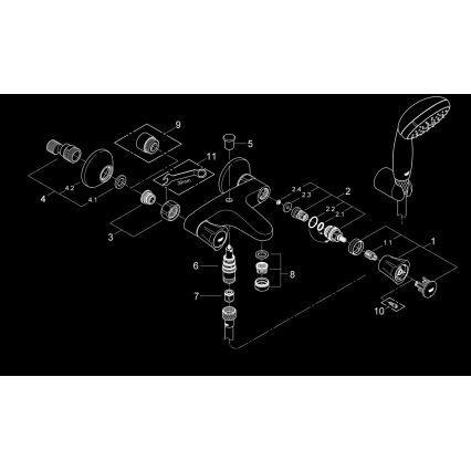 GROHE 2546010A - COSTA L Bath Mixer DN 15, Polished Chrome