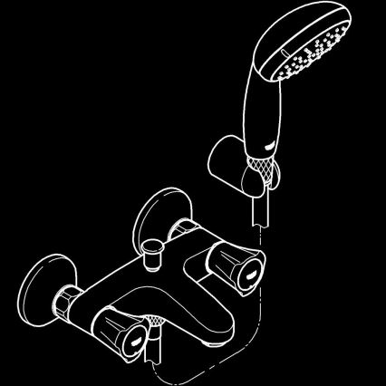 GROHE 2546010A - COSTA L Bath Mixer DN 15, Polished Chrome