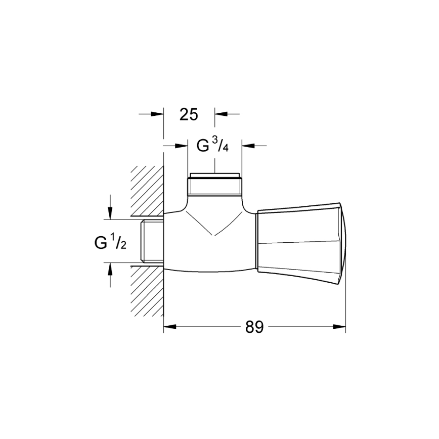 GROHE 26010001 - COSTA L Shower Valve, Polished Chrome