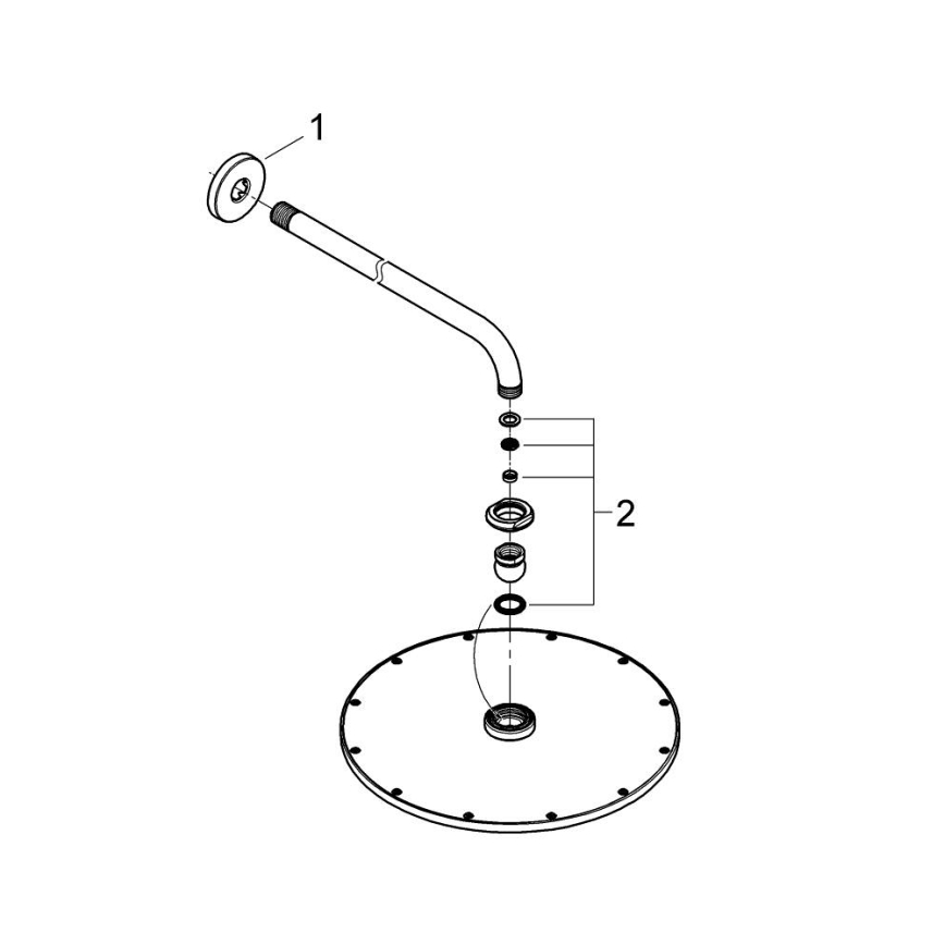 GROHE 26066DC0 - Overhead shower RAINSHOWER COSMOPOLITAN 310 380 mm stainless steel