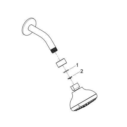 GROHE 26088001 - TEMPESTA 100 100 mm Overhead Shower, Polished Chrome