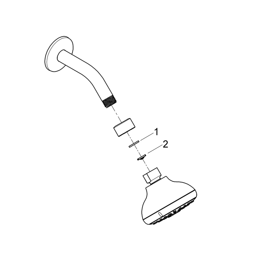 GROHE 26088001 - TEMPESTA 100 100 mm Overhead Shower, Polished Chrome