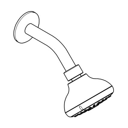 GROHE 26088001 - TEMPESTA 100 100 mm Overhead Shower, Polished Chrome