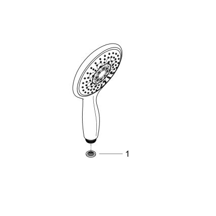 GROHE 26107000 - VITALIO RAIN 130 mm Hand Shower, Polished Chrome