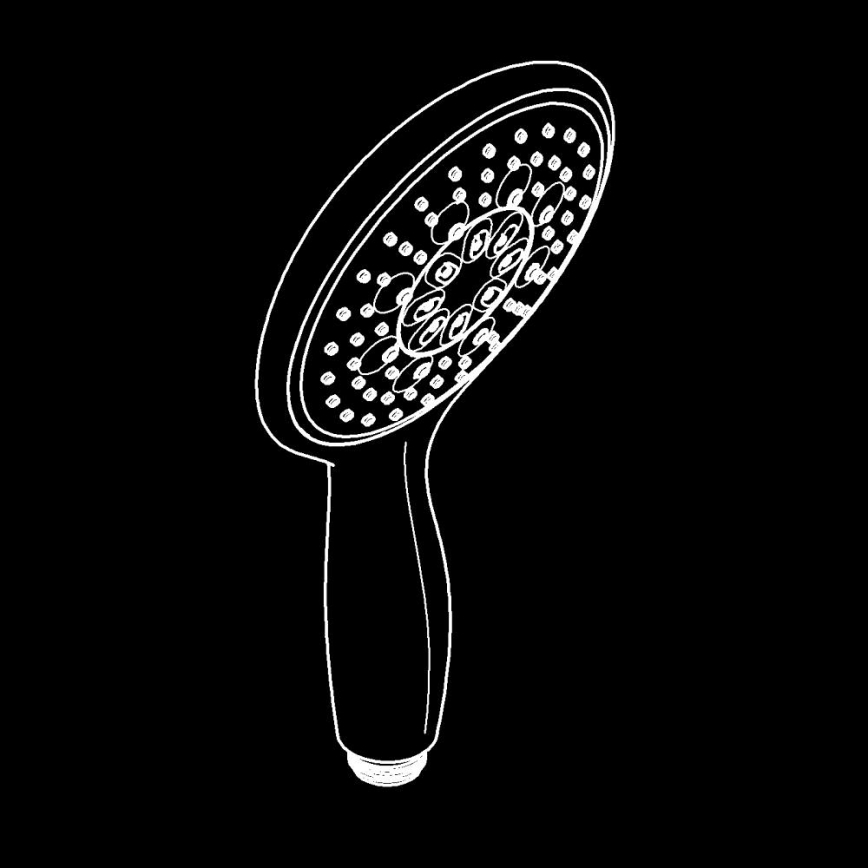 GROHE 26107000 - VITALIO RAIN 130 mm Hand Shower, Polished Chrome