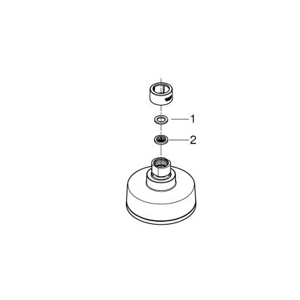GROHE 26366001 - RAINSHOWER 210 mm overhead shower, polished chrome