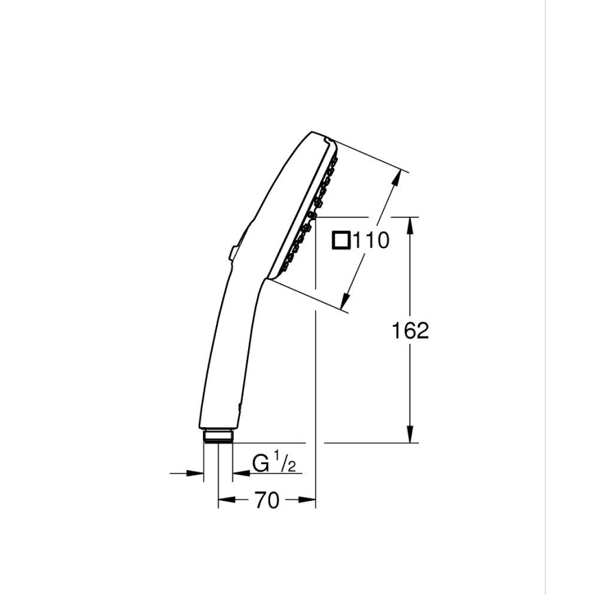 GROHE 263972431 - Hand shower VITALIO COMFORT 110 162 × 110 mm black