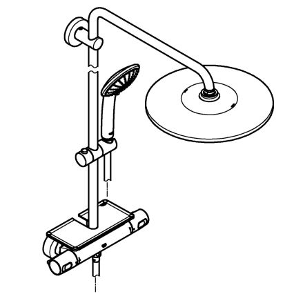 GROHE 26401001 - VITALIO JOY SYSTEM 310 Shower System, Polished Chrome