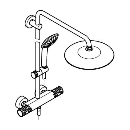 GROHE 26403KF2 - VITALIO JOY 260 Shower System, Black