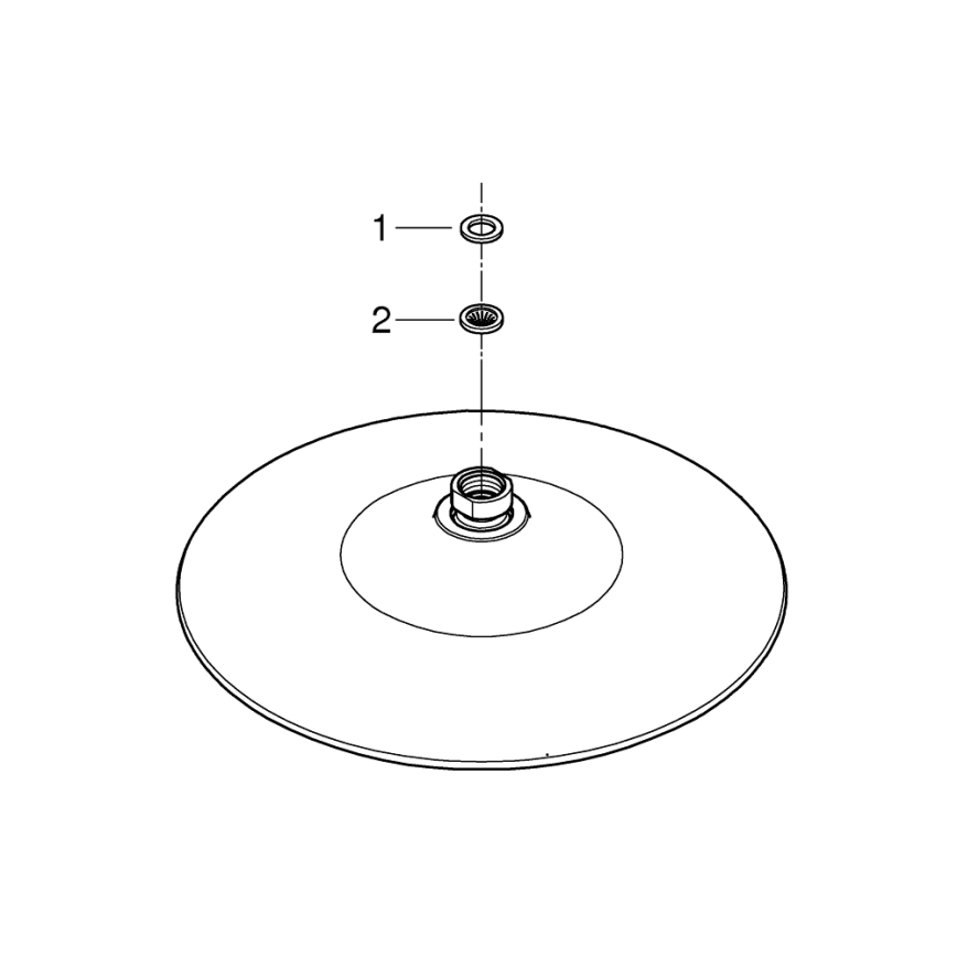 GROHE 26455000 - EUPHORIA 260 Overhead Shower, 260 mm, Polished Chrome