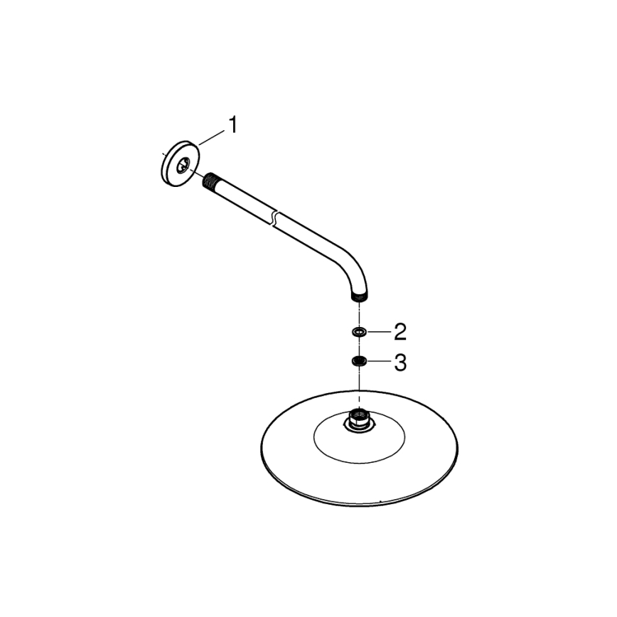 GROHE 26459000 - EUPHORIA 260 Overhead Shower, 380 mm, Polished Chrome