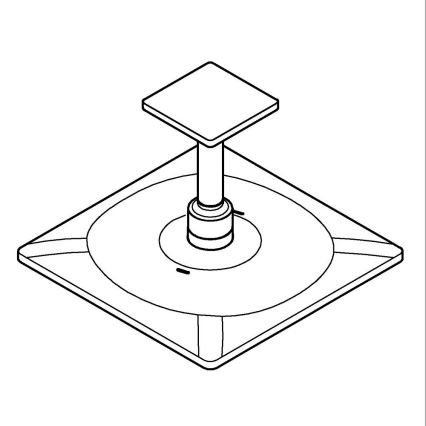 GROHE 26481000 - RAINSHOWER SMARTACTIVE 310 CUBE 310 mm Overhead Shower Set, Chrome