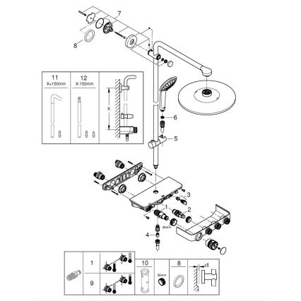 GROHE 26507000 - Shower system EUPHORIA SMARTCONTROL 310 DUO polished chrome