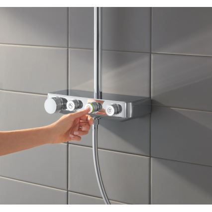 GROHE 26508000 - EUPHORIA SMARTCONTROL 310 CUBE Shower System, Polished Chrome