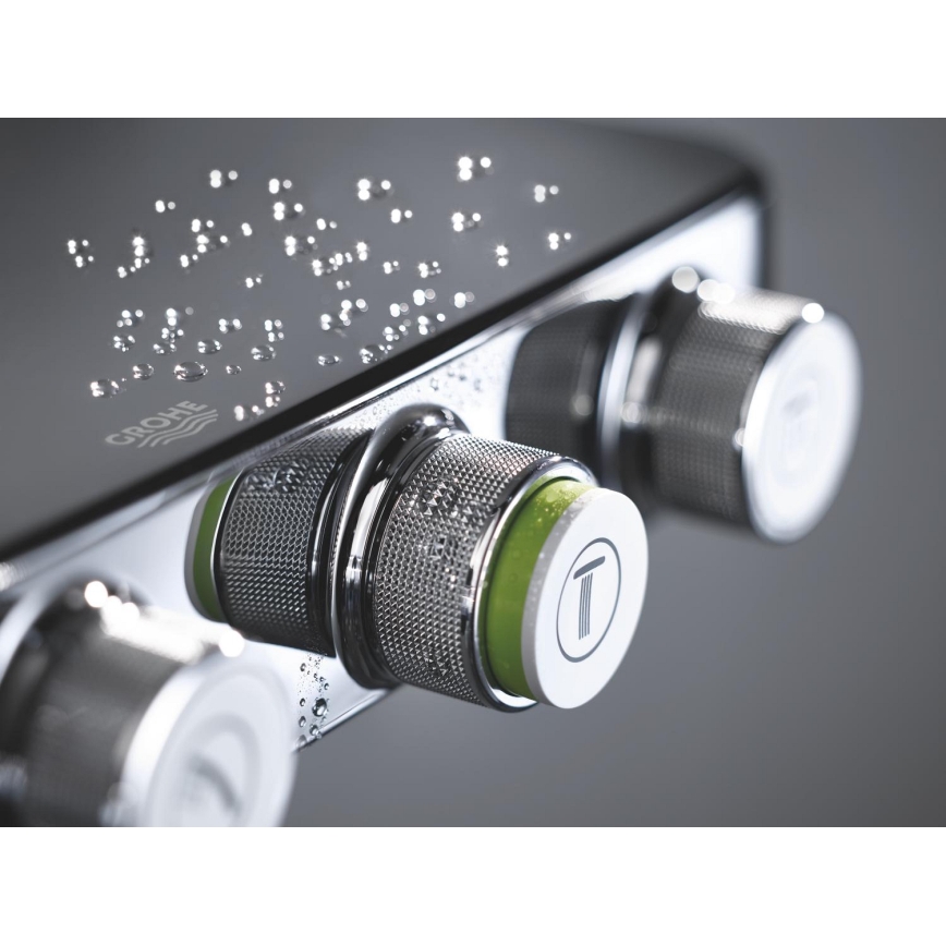 GROHE 26508000 - EUPHORIA SMARTCONTROL 310 CUBE Shower System, Polished Chrome