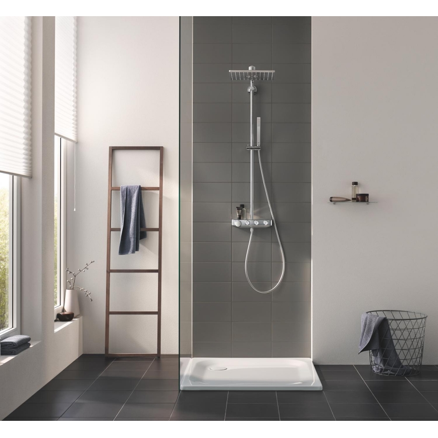 GROHE 26508000 - EUPHORIA SMARTCONTROL 310 CUBE Shower System, Polished Chrome