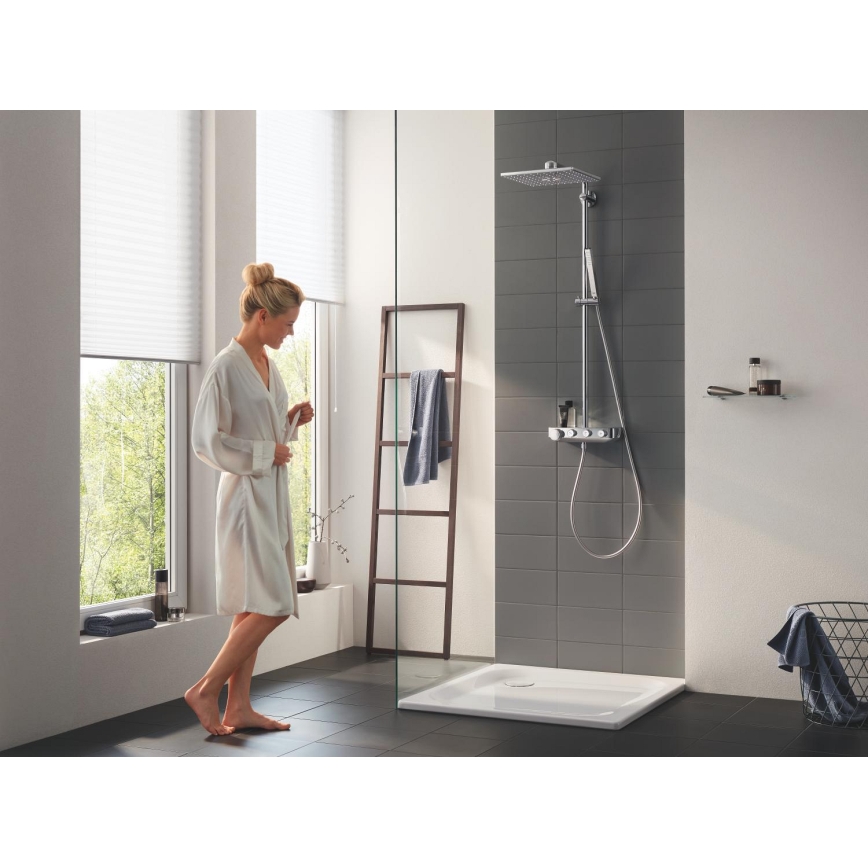 GROHE 26508000 - EUPHORIA SMARTCONTROL 310 CUBE Shower System, Polished Chrome