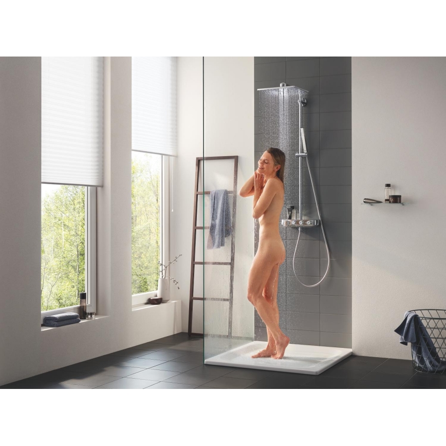 GROHE 26508000 - EUPHORIA SMARTCONTROL 310 CUBE Shower System, Polished Chrome