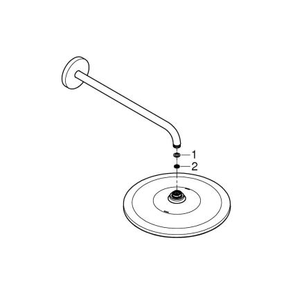 GROHE 26558000 - RAINSHOWER MONO 310 Overhead Shower Set 422 mm, Polished Chrome