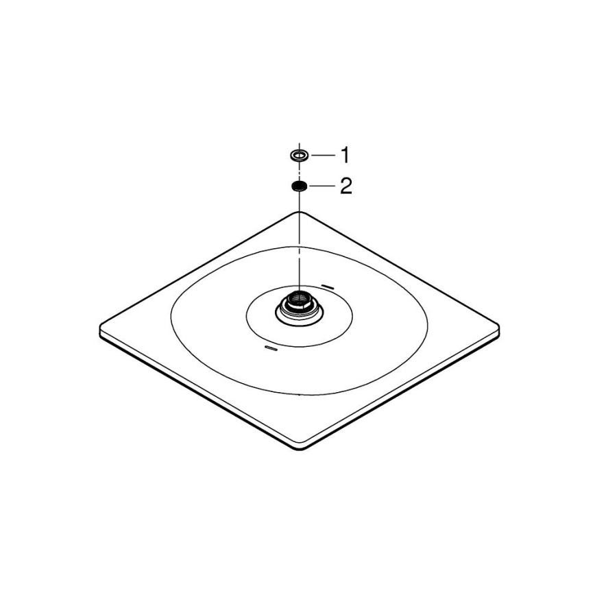 GROHE 26568000 - RAINSHOWER MONO 310 CUBE Overhead Shower 310 × 310 mm Chrome