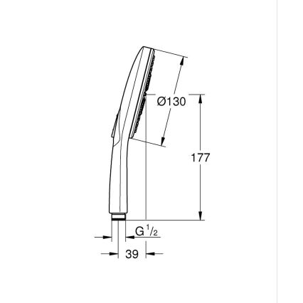 GROHE 26574DL0 - RAINSHOWER SMARTACTIVE 130 mm Hand Shower, Brushed Copper