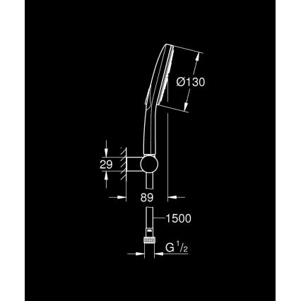 GROHE 26580000 - RAINSHOWER SMARTACTIVE 130 Hand Shower Set 1500 mm Chrome