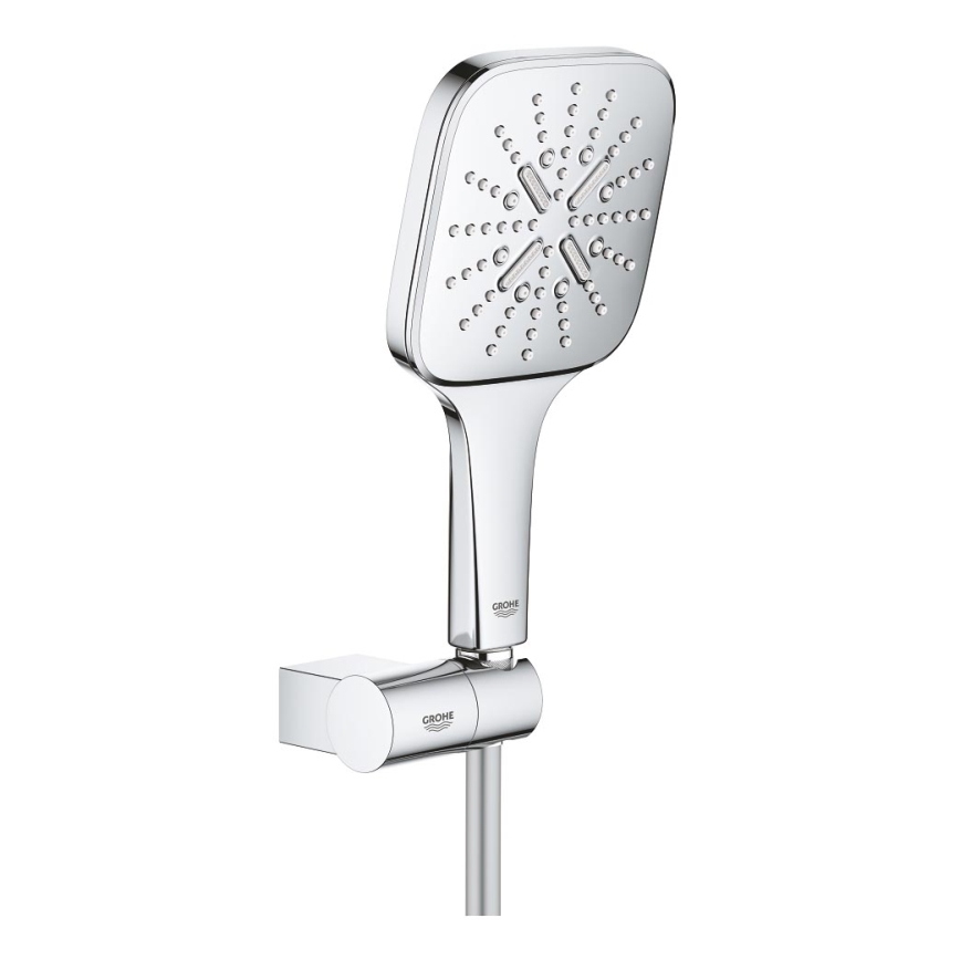 GROHE 26588000 - RAINSHOWER SMARTACTIVE 130 CUBE Hand Shower Set, Polished Chrome
