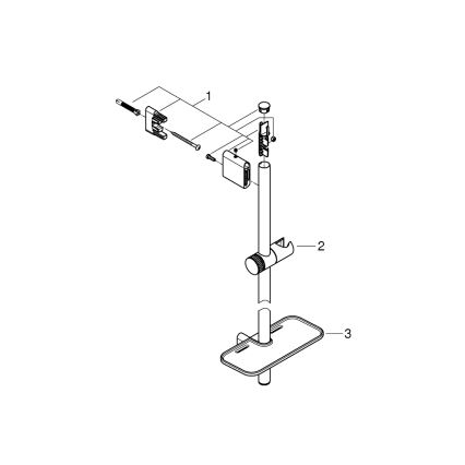 GROHE 26599000 - VITALIO SMARTACTIVE 600 mm Shower Rail, Polished Chrome