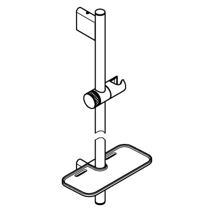 GROHE 26603DC0 - RAINSHOWER SMARTACTIVE 900 mm Shower Rail, Matte Chrome
