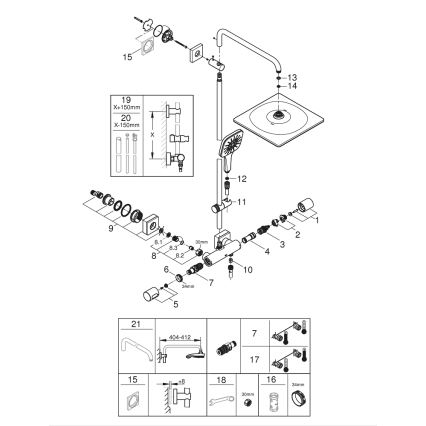 GROHE 26649000 - RAINSHOWER SMARTACTIVE 310 × 310 mm Shower System, Chrome