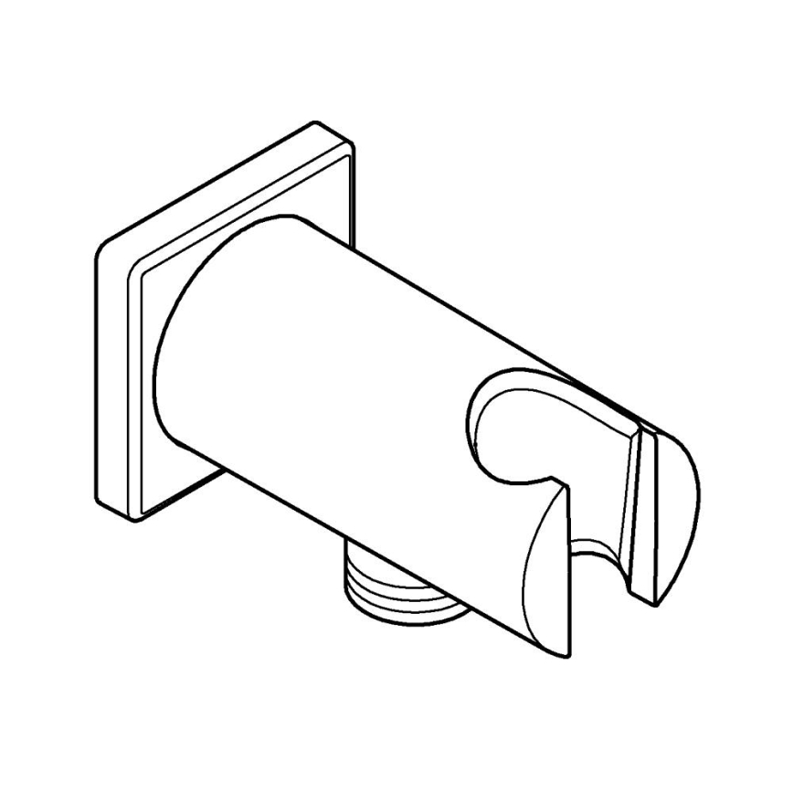 GROHE 26659000 - RAINSHOWER wall outlet with shower holder 48 × 48 mm, Chrome