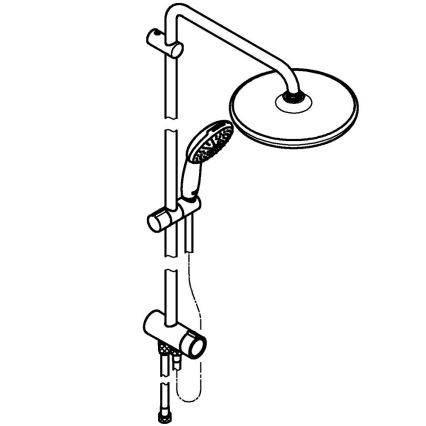 GROHE 26680001 - Shower system VITALIO START SYSTEM 250 390 mm metal, chrome
