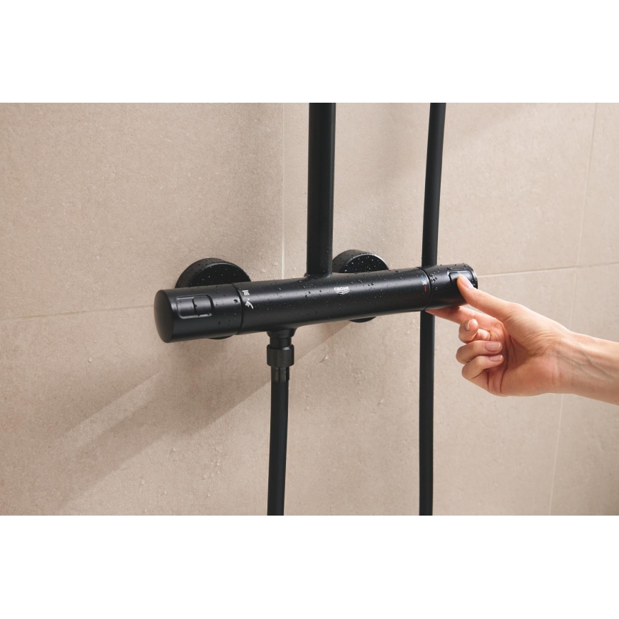 GROHE 266962431 - VITALIO COMFORT 250 Shower System 250 × 250 mm, Black